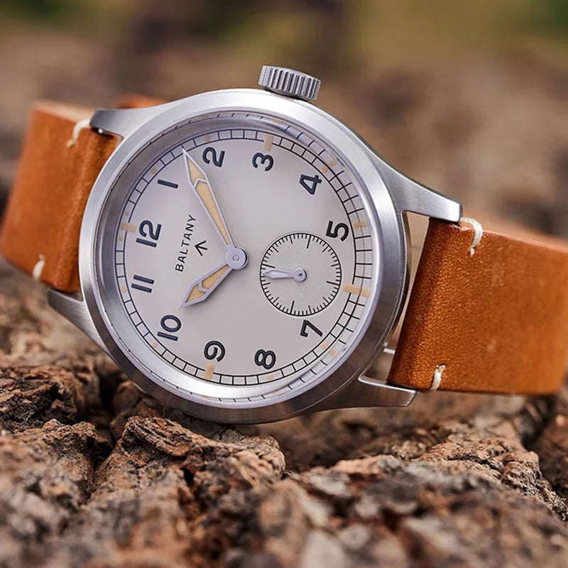 Baltany S2032 D12 Minitary Wristwatches VD78 Sapphire Crystal Swiss Luminou Leather 20ATM Stainless Steel Quartz Vintage Watches