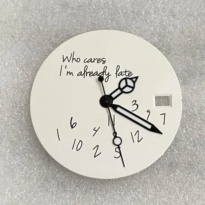New Log Modified Watch Face 28.5mm DIY Watch Dial Fits NH35/4R36 Movement Who Cares Lt's Already Late Watch Accessories