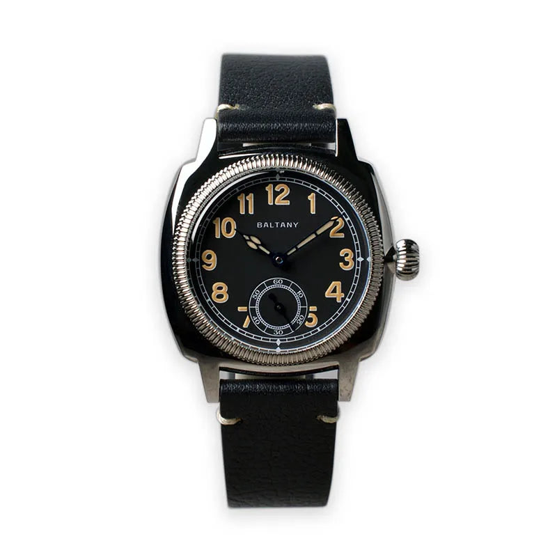 Baltany 1926 Vintage Dress Wristwatches S4036 Square Case Sub Seconds Luminou 20ATM Stainless Steel Automatic Mechanical Watches