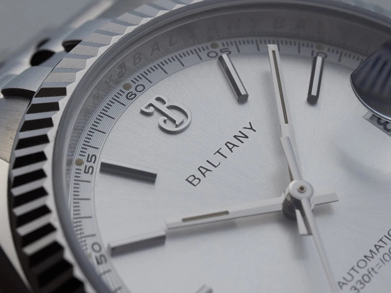 Baltany 36mm Dress Gold Watch S4084 Customizable DateJust  NH35 Automatic  Ar sapphire Swiss Lume Fluted case