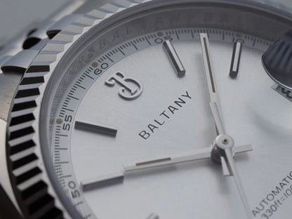 Baltany 36mm Dress Gold Watch S4084 Customizable DateJust  NH35 Automatic  Ar sapphire Swiss Lume Fluted case