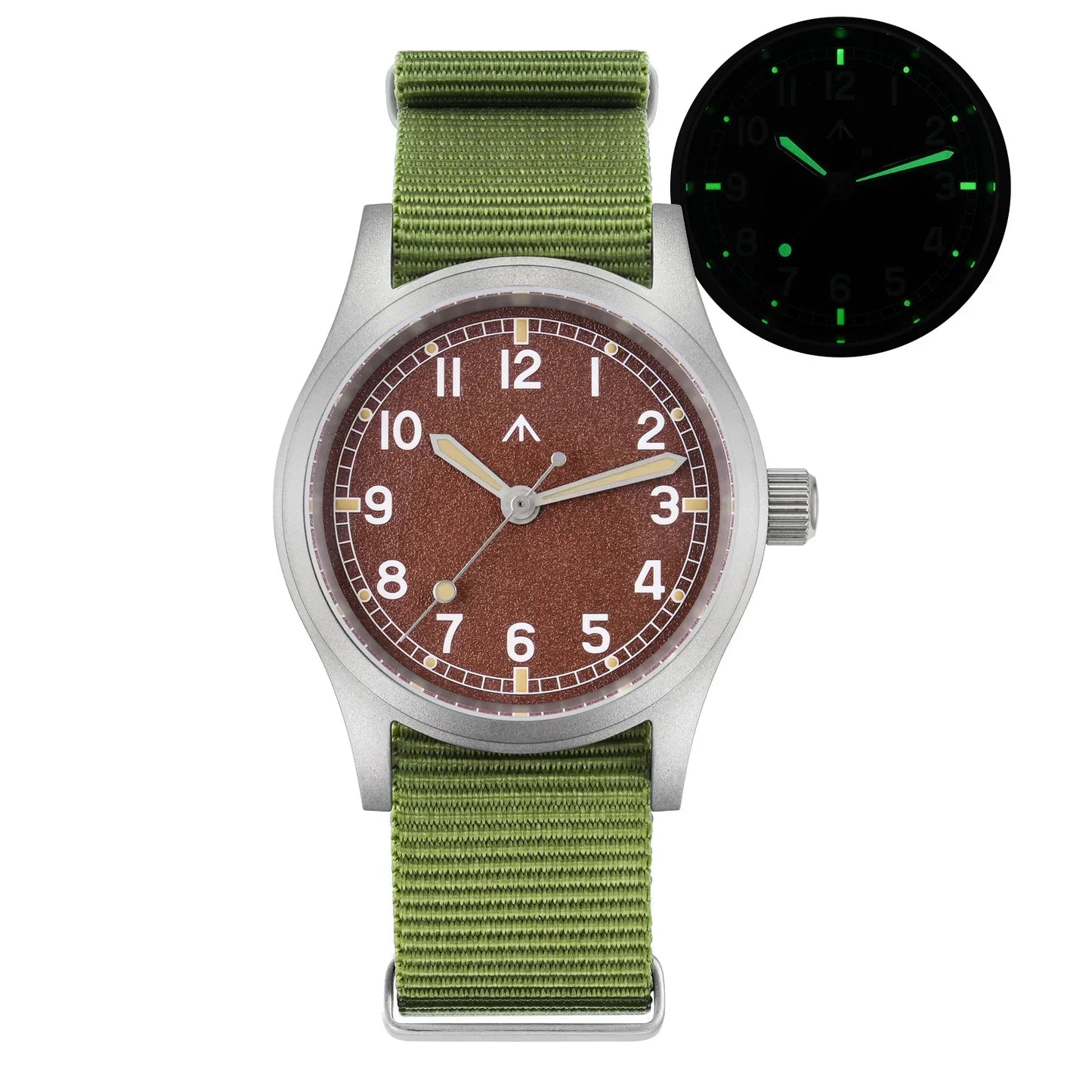 Militado ML12 Military Watch VH31 Quartz Domed Sapphire  C3 Luminous 38mm 10Bar