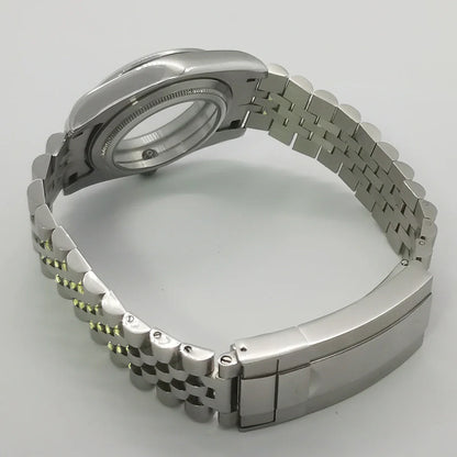 Rose Gold Fulted Watch Case Luxury 36mm/39mm Sapphire watch case Two Tone case 10BARS fit NH35 NH36 NH34 ETA2824 2836 Miyota8215 PT5000 DG2813 3804 movement