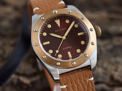 Baltany Bronze Bezel Watch S4030 NH38 20Bar Sailing Diver AR Sapphire 40MM Diver