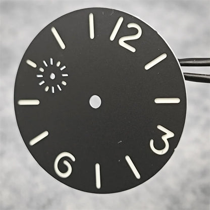 36mm Watch Dial Green Luminous Watch Face Insert Parts Accessories for ETA6497/ Seagull ST36 Movement Watch Repair Parts
