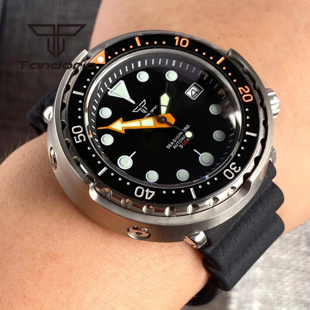 Tandorio 46.5mm Tuna Automatic Dive watch NH35A Sapphire20Bar TD245 Ceramic