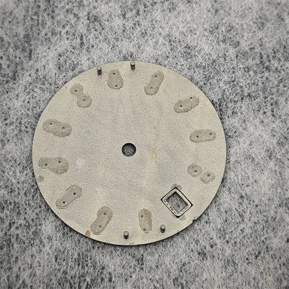 28.5mm Green Luminous Watch Dial Wood Texture Watch Faces Replace Accessories for SKX007 NH35/NH36/4R/7S Movement Watch Parts