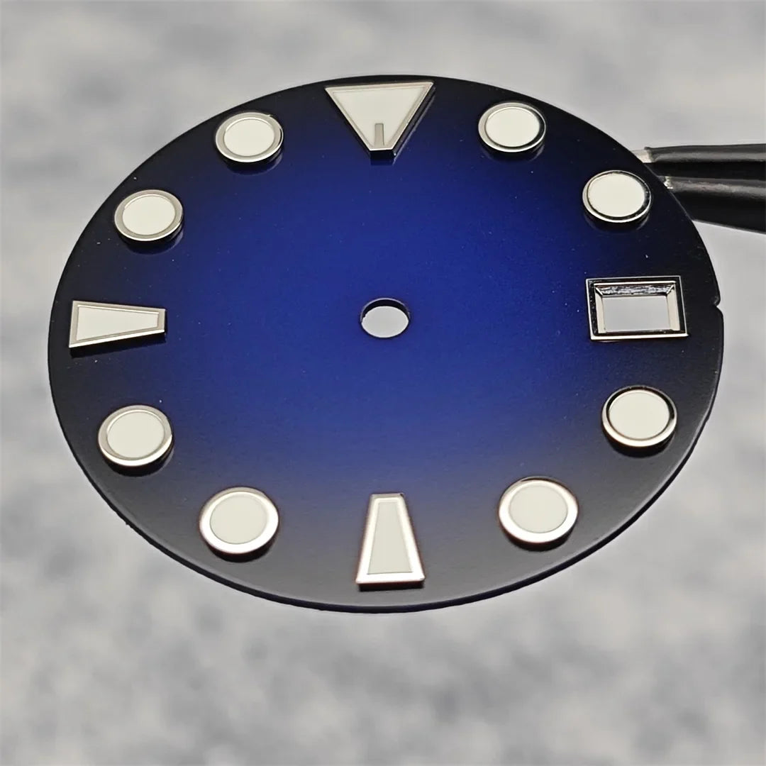 28.5MM New NH35 Dial Green Luminous Watch Face Matte Texture Dial for NH35/ NH36 Mechanical Movement Watch Accessories Repair Parts