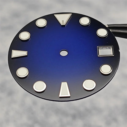 28.5MM New NH35 Dial Green Luminous Watch Face Matte Texture Dial for NH35/ NH36 Mechanical Movement Watch Accessories Repair Parts