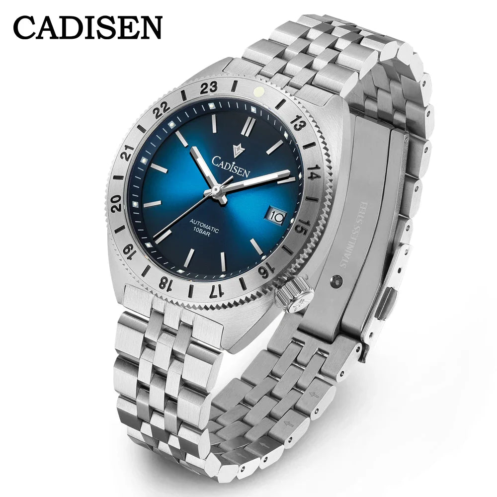 CADISEN C8230 Dive Watch Miyota 8215 Luminous Stainless steel AR Coating Sapphire 39MM 10Bar