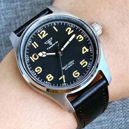 Tandorio 39mm Sapphire Glass 20ATM NH35A PT5000 Pilot TD134