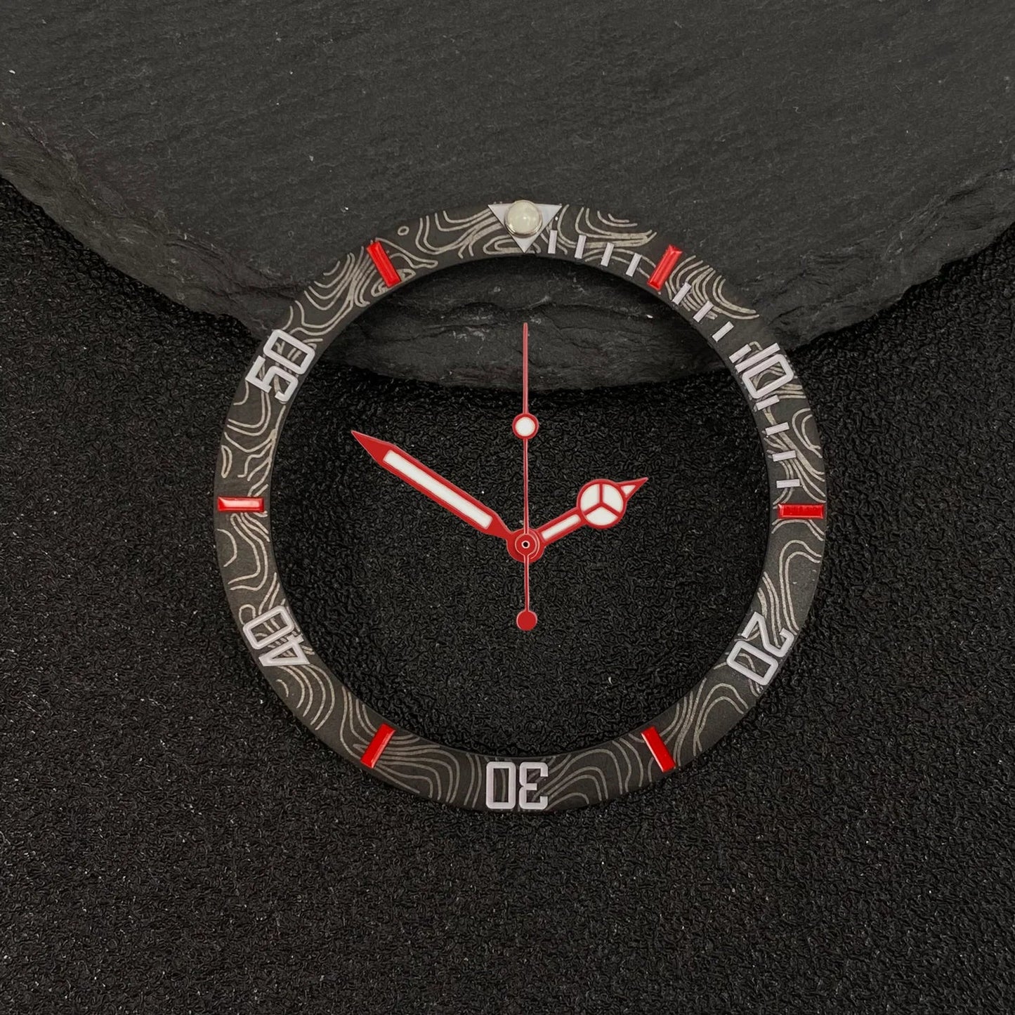 NH35 38-30.5mm bezel insert red Hands Watch Hands Blue Green Luminous Red Green Blue Hands For NH35/36/4R/7S Movement Watches Parts