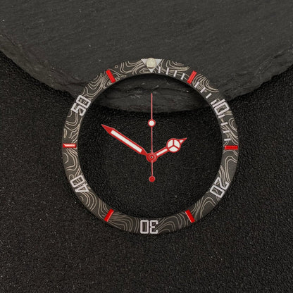 NH35 38-30.5mm bezel insert red Hands Watch Hands Blue Green Luminous Red Green Blue Hands For NH35/36/4R/7S Movement Watches Parts