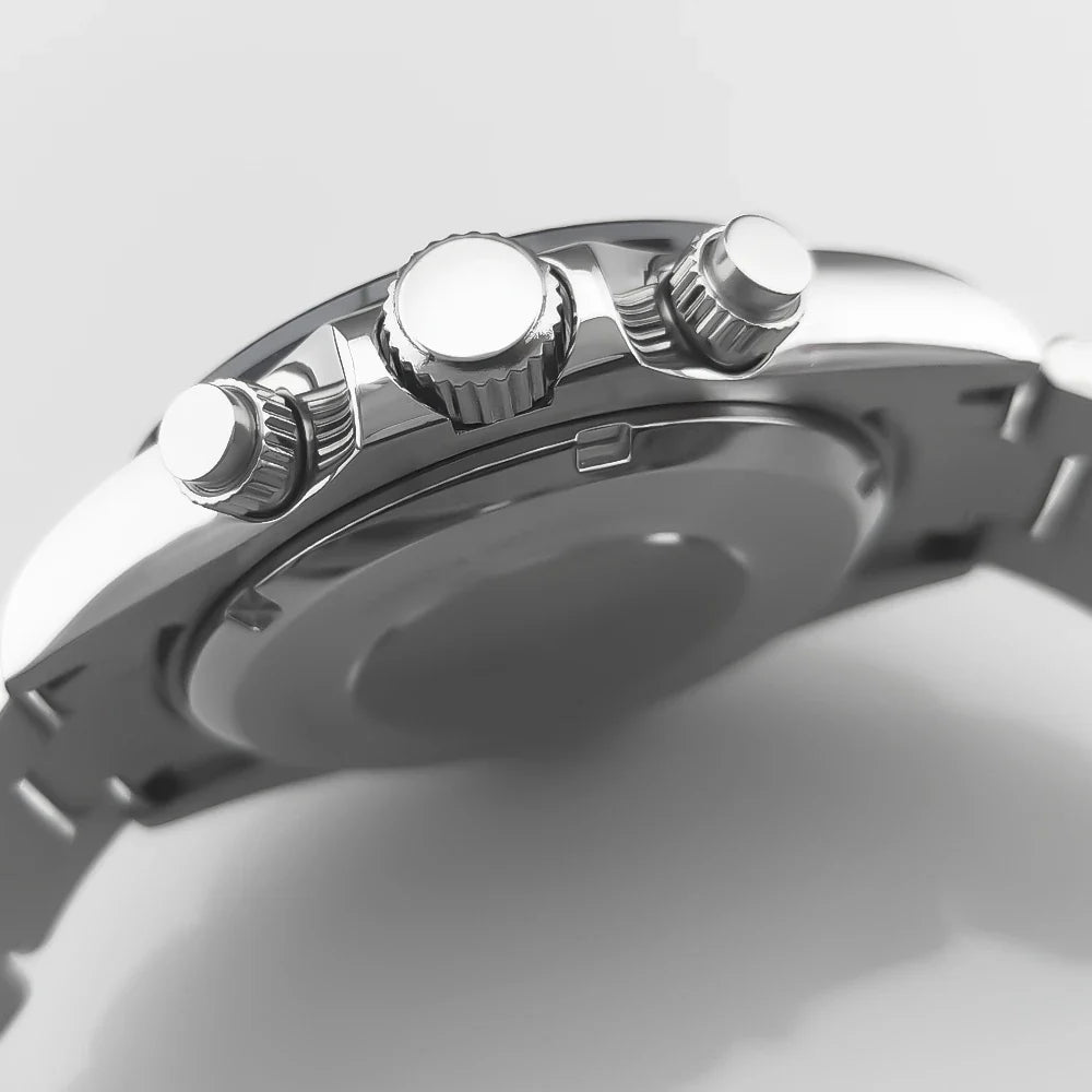 Corgeut 2069 Chronograph watch Panda Daytona 24 hours VK63 Quartz Hardlex 10Bar 39MM