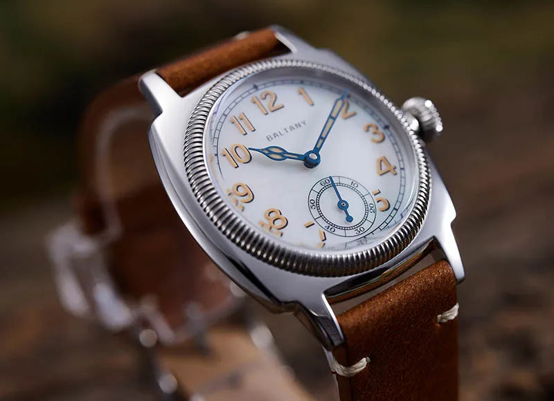 Baltany 1926 Vintage Dress Wristwatches S4036 Square Case Sub Seconds Luminou 20ATM Stainless Steel Automatic Mechanical Watches