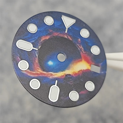 NH35 Watch dial starry sky lunar star Watch faces with Green Luminous Conversion Watch Accessories for NH35 / NH34 Movement