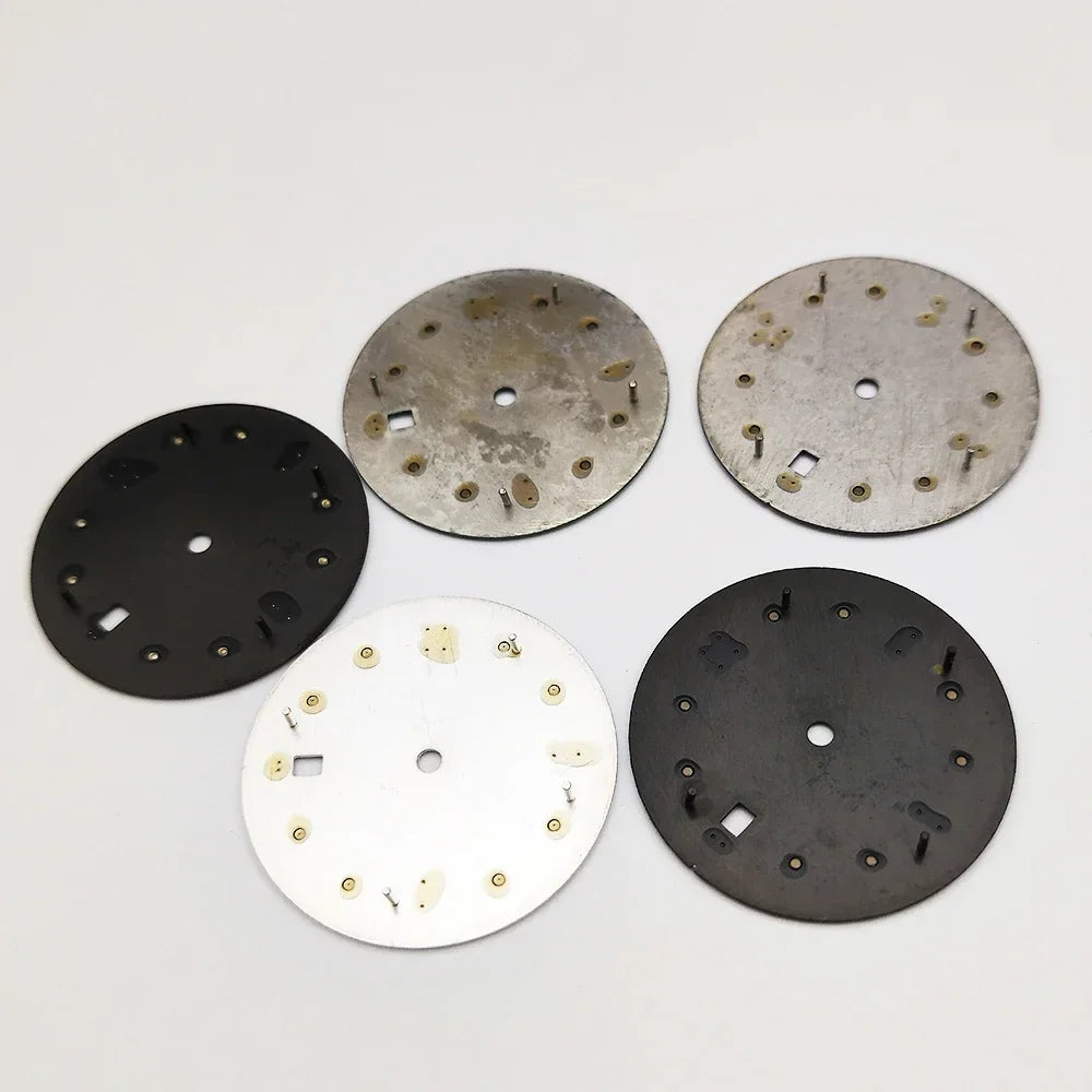 31mm Watch Dial Watch Parts Retrofit Green Luminous Faces for 2813/8215/821A/2836 Automatic Movement Dial Repair Parts