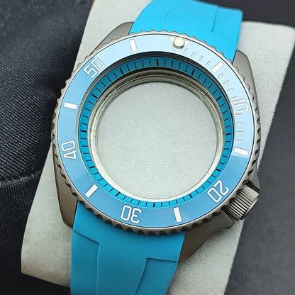 NH35 Case 42mm High-quality Yacht Master Steel Black Case NH35 NH36 Movement Case Watch Accessories Sapphire Glass 22mm Band