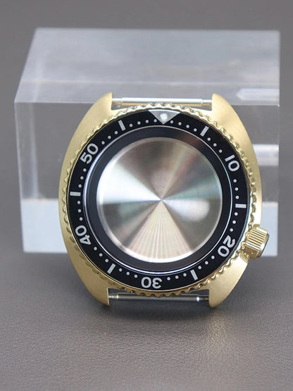 45mm Diving SKX Watch Case Sapphire Crystal Glass For Turtle Abalone Seiko NH34 NH35 NH36 NH38 4R36 Movement With Chapter Ring