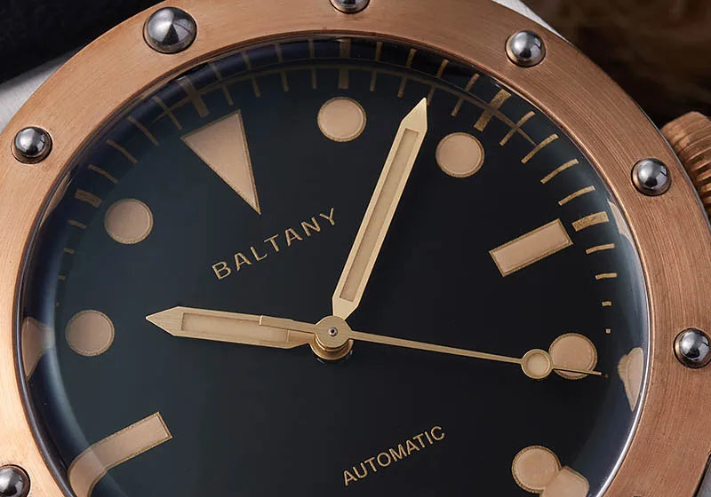 Baltany Bronze Watches Man B4030 Super LuminousNH38 Automatic 20ATMWaterproof Luxary Design Unique Vintage Mechanical Wristwates