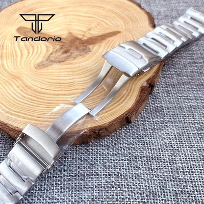 316L Stainless Steel Brushed 20mm Watch Bracelet Watchband Folding Clasp Fit for 42mm Monster Wristwatch Case
