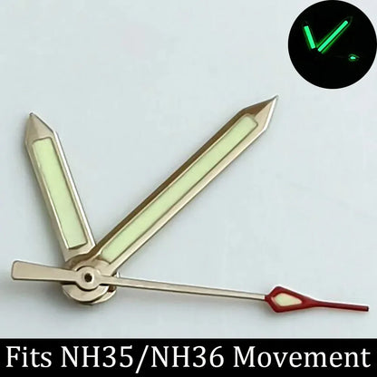 high-quality Watch accessories watch pointer NH series 35 NH36 hands green  luminous suitable for N H35/ NH36 movement