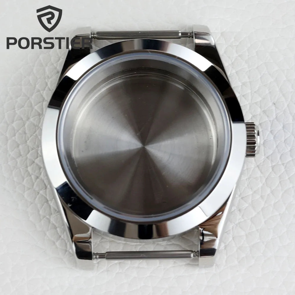 36/39mm NH35 Watch Case Stainless steel Sapphire Glass Transparent Back Cover for Seiko NH35 NH36 movement Datejust Oyster Strap