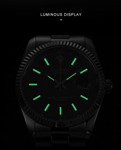 Cadisen C8214 DateJust Watch AR Sapphire MIYOTA 8215 10Bar C3 Lume 40MM
