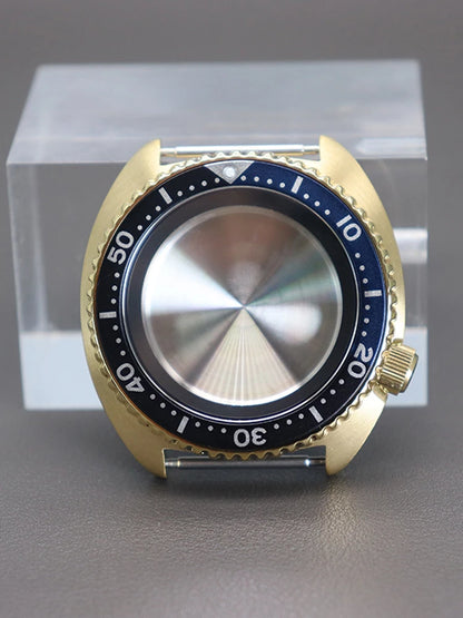 45mm Diving SKX Watch Case Sapphire Crystal Glass For Turtle Abalone Seiko NH34 NH35 NH36 NH38 4R36 Movement With Chapter Ring