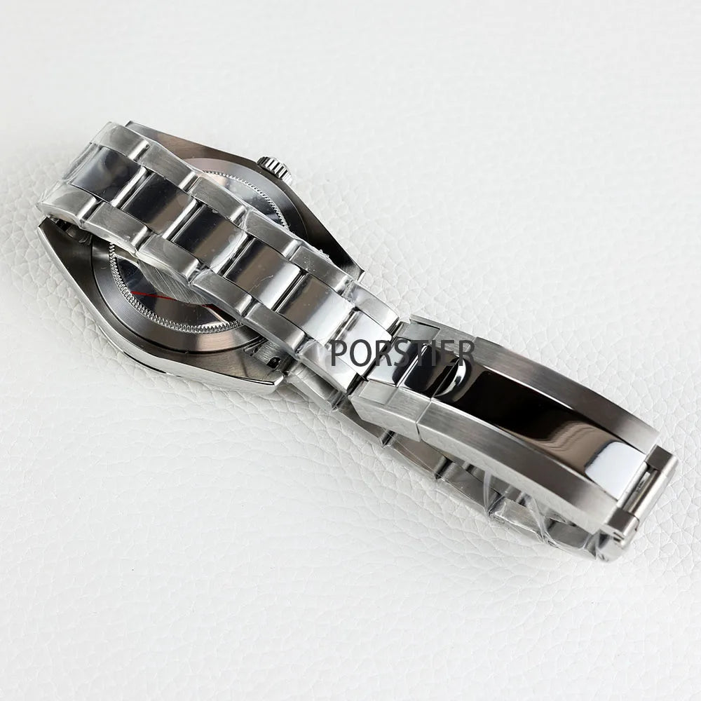 36/39mm NH35 Watch Case Stainless steel Sapphire Glass Transparent Back Cover for Seiko NH35 NH36 movement Datejust Oyster Strap