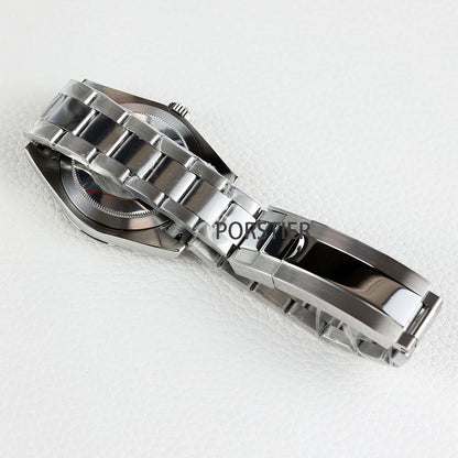 36/39mm NH35 Watch Case Stainless steel Sapphire Glass Transparent Back Cover for Seiko NH35 NH36 movement Datejust Oyster Strap