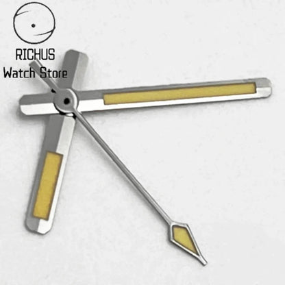 NH35 Watch Hands Green Luminous Gun Color Hands Fit NH35 NH36 Automatic Movement Watch Accessories