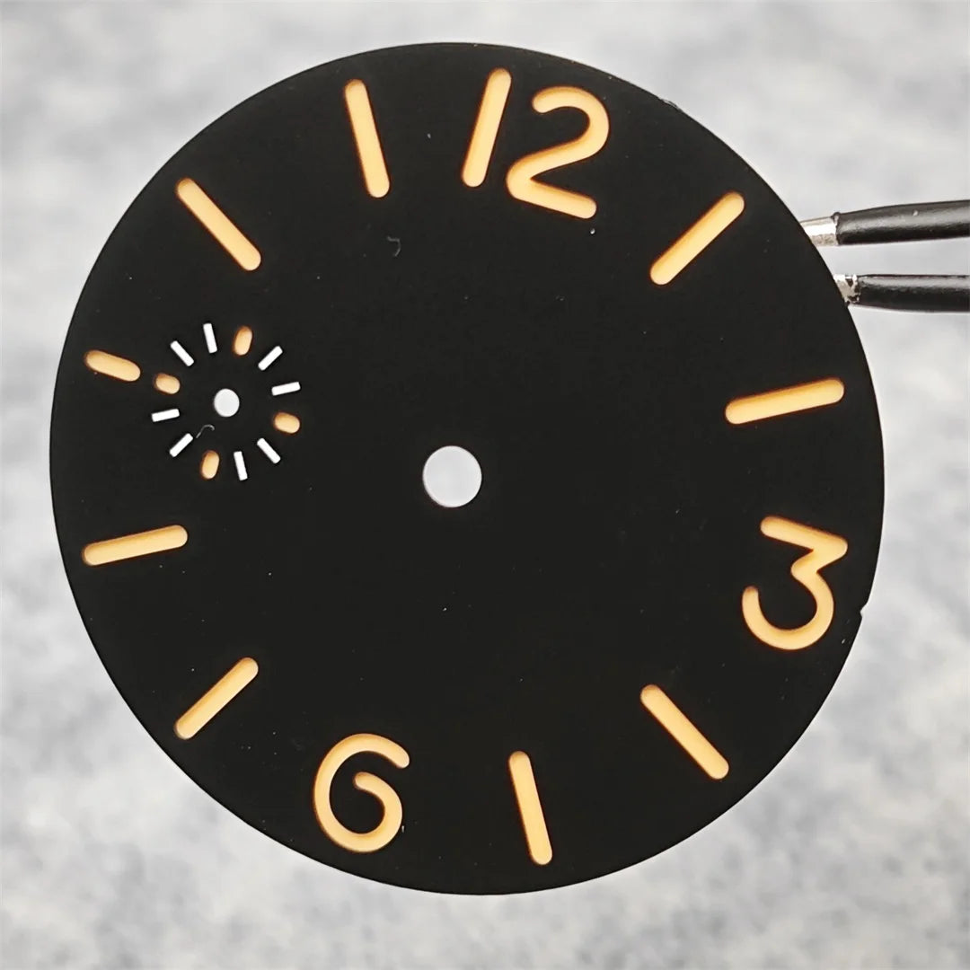 36mm Watch Dial Green Luminous Watch Face Insert Parts Accessories for ETA6497/ Seagull ST36 Movement Watch Repair Parts