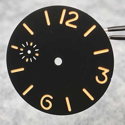 36mm Watch Dial Green Luminous Watch Face Insert Parts Accessories for ETA6497/ Seagull ST36 Movement Watch Repair Parts