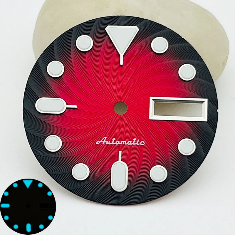 New 28.5mm Watch Dial Fit NH35 NH36 7S26 Automatic Movement for SKX007 SKX009 SKX173 SRPD Turtle Abalone Tuna Canne Dive Watch