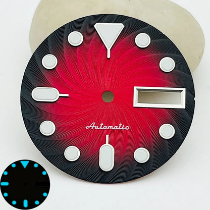 New 28.5mm Watch Dial Fit NH35 NH36 7S26 Automatic Movement for SKX007 SKX009 SKX173 SRPD Turtle Abalone Tuna Canne Diver Watch