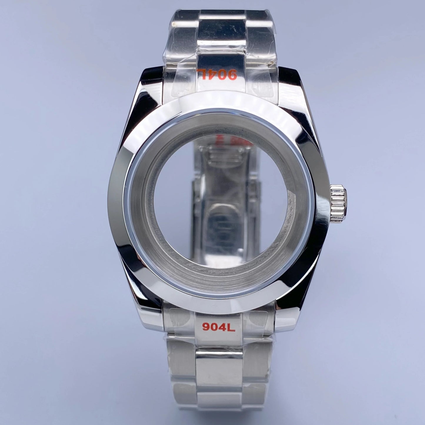 Fluted NH35 watch case Oyster 36/39mm High Quality Sliver Stainless Steel Sapphire Glass fit NH34 NH35 NH36 Movement Accessories Watch case