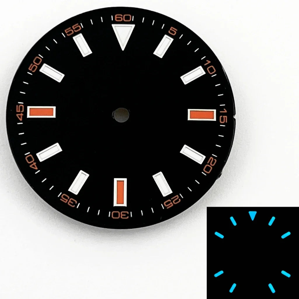 NH ETA 28.5mm Sterile Watch Dial Blue Luminous Fit NH35 NH36 ETA 2824 2836 Miyota 82 Series Movement Automatic Watch Accessories