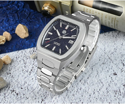 San Martin Dress Watch SN0145 39.5mm Tonneau Luxury Mineral Dial  PT5000 SW200 Automatic AR Sapphire Luminous