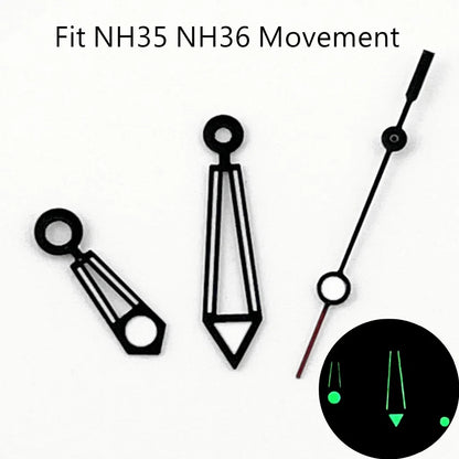 NH35 Watch Hands Green Luminous Fit NH35 NH36 ETA2824 2836 Miyota 8205 8215 N821A Mingzhu DG2813 3804 Movement Watch Accessories