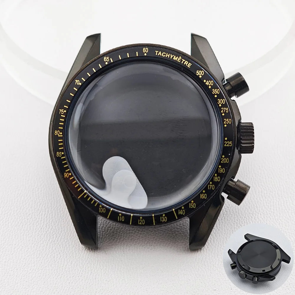 39.7mm Men's watches metal case FIT VK63 movement case watch accessories watch parts Fits 20mm strap Watch Box