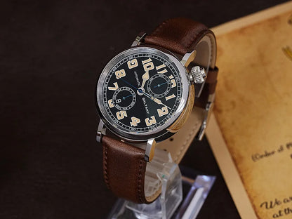 Customizable Baltany 41mm Polit Watch Man S6047 5ATM AR Sapphire Homage A-7 1935 Avigation Miyota 9122 Automatic Swiss Lume