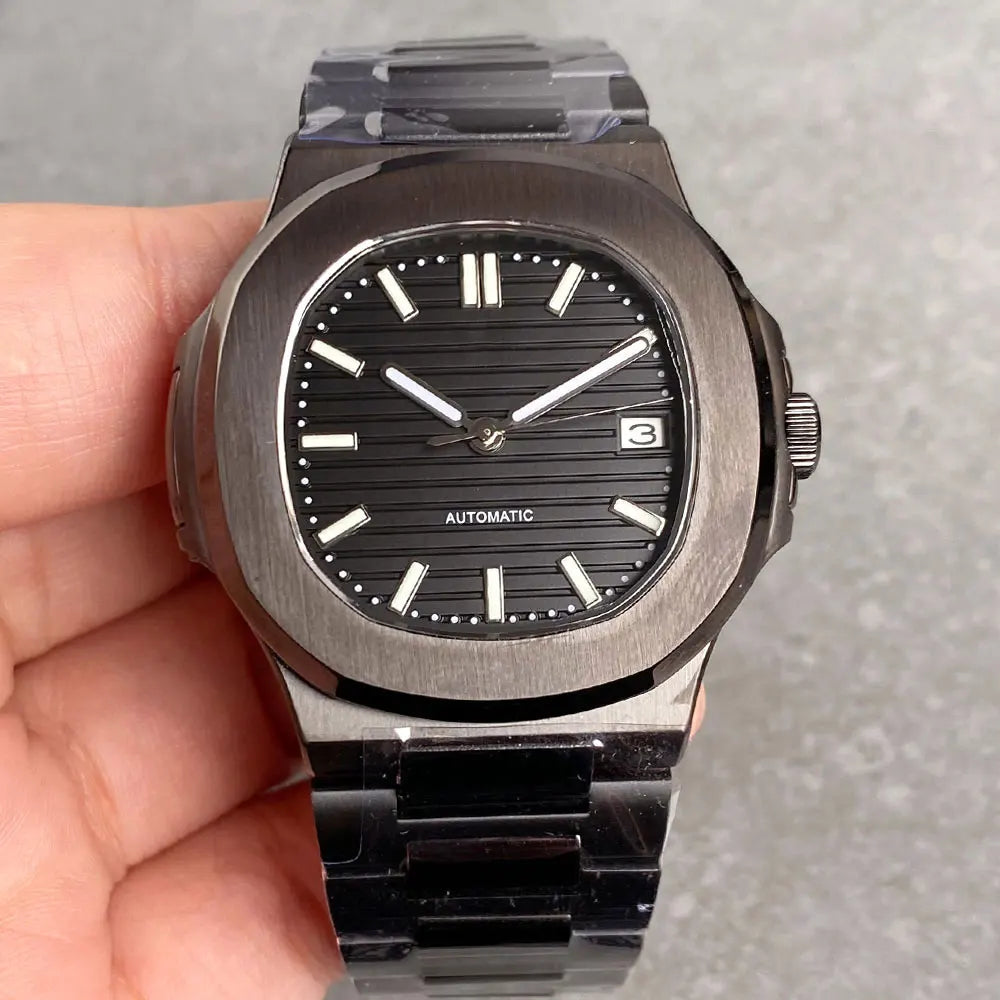 Tandorio Nautilus TD302P Black PVD Square 40mm NH35 Automatic  10ATM  Sapphire