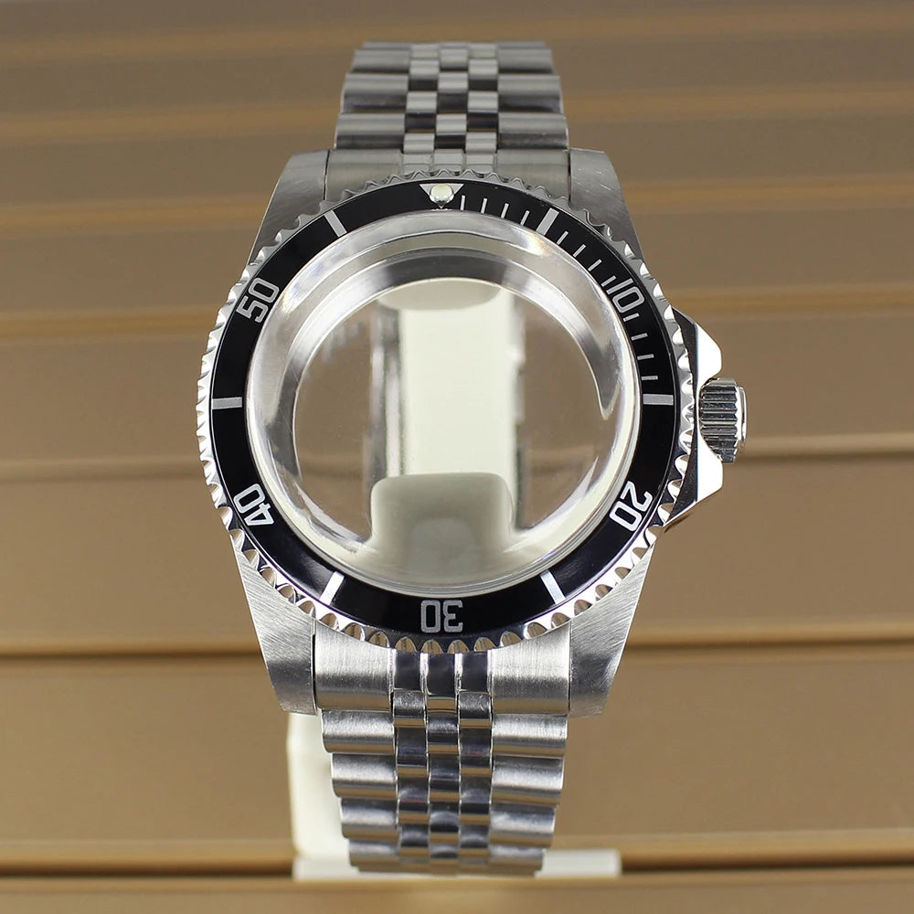 38mm Vintage Diving Watch Case Dome Acrylic Glass For Seiko NH35 NH36 NH38 NH34 Automatic Movement 28.5mm Dial Retro Submariner