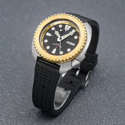 Golden Sterile Turtle SKX6105  Abalone NH36A Sapphire 20Bar Ceramic Bezel 44mm