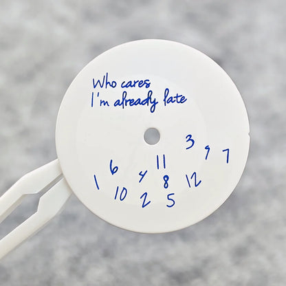 28.5mm Dial+hands Nh35 Nh36 Dial Suitable "Who Cares, I'm Already Late" Dial For NH36/35 Movement Watch Accessories