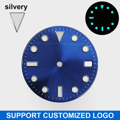 28.5mm diameter dial suitable for NH-34/35/36 movements GMT Luminous dial customization LOGO/name DIY dial watch parts