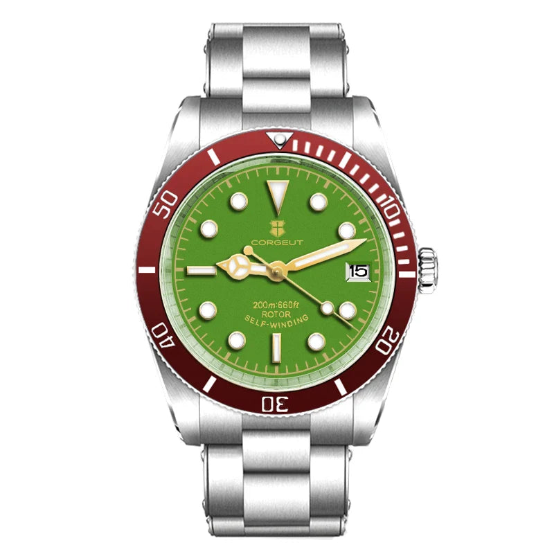 Corgeut Watch Diver CG2074 39mm NH35A Sapphire Crystal  Ceramics Bezel 10Bar SUB