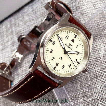 Tandorio Pilot Aviator Watch NH35A Movement 20bar Sapphire 36mm TD133 Explorer