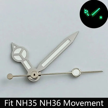 high-quality Watch accessories watch pointer NH series 35 NH36 hands green  luminous suitable for N H35/ NH36 movement